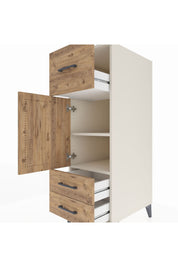 Kronos Dolap 2 Raflı 3 Çekmeceli Tek Kapaklı 44x59x134 Aytaşı-Çam