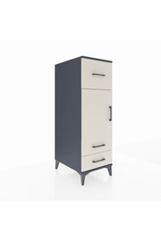 Kronos Dolap 2 Raflı 3 Çekmeceli Tek Kapaklı 44x59x134 Antrasit-Aytaşı