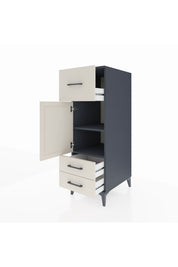 Kronos Dolap 2 Raflı 3 Çekmeceli Tek Kapaklı 44x59x134 Antrasit-Aytaşı