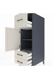 Kronos Dolap 2 Raflı 3 Çekmeceli Tek Kapaklı 44x59x134 Antrasit-Aytaşı