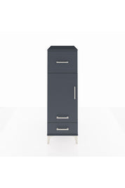 Kronos Dolap 2 Raflı 3 Çekmeceli Tek Kapaklı 44x59x134 Antrasit-Antrasit