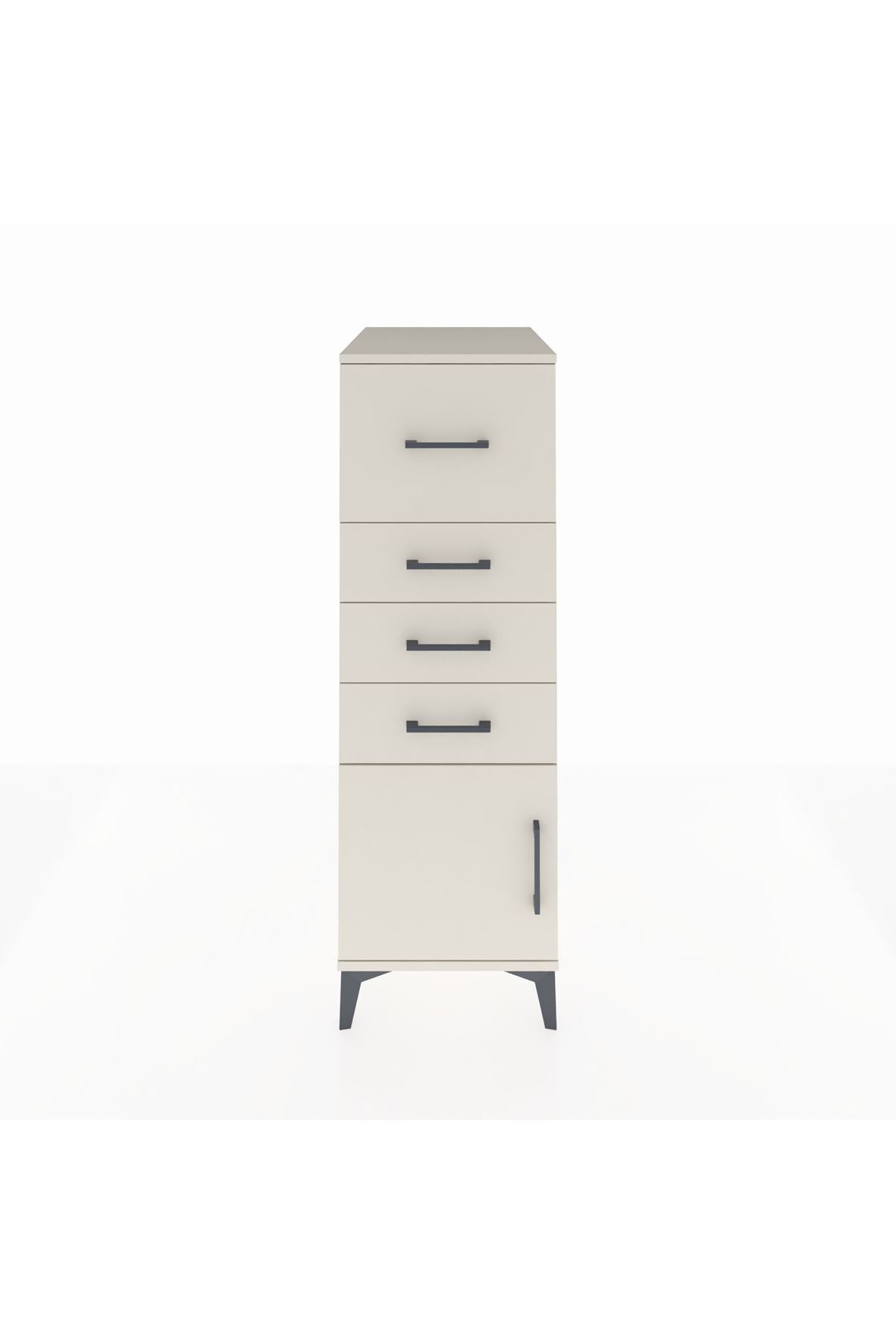 Kronos Dolap 4 Çekmeceli Tek Kapaklı 44x59x134 Aytaşı-Aytaşı