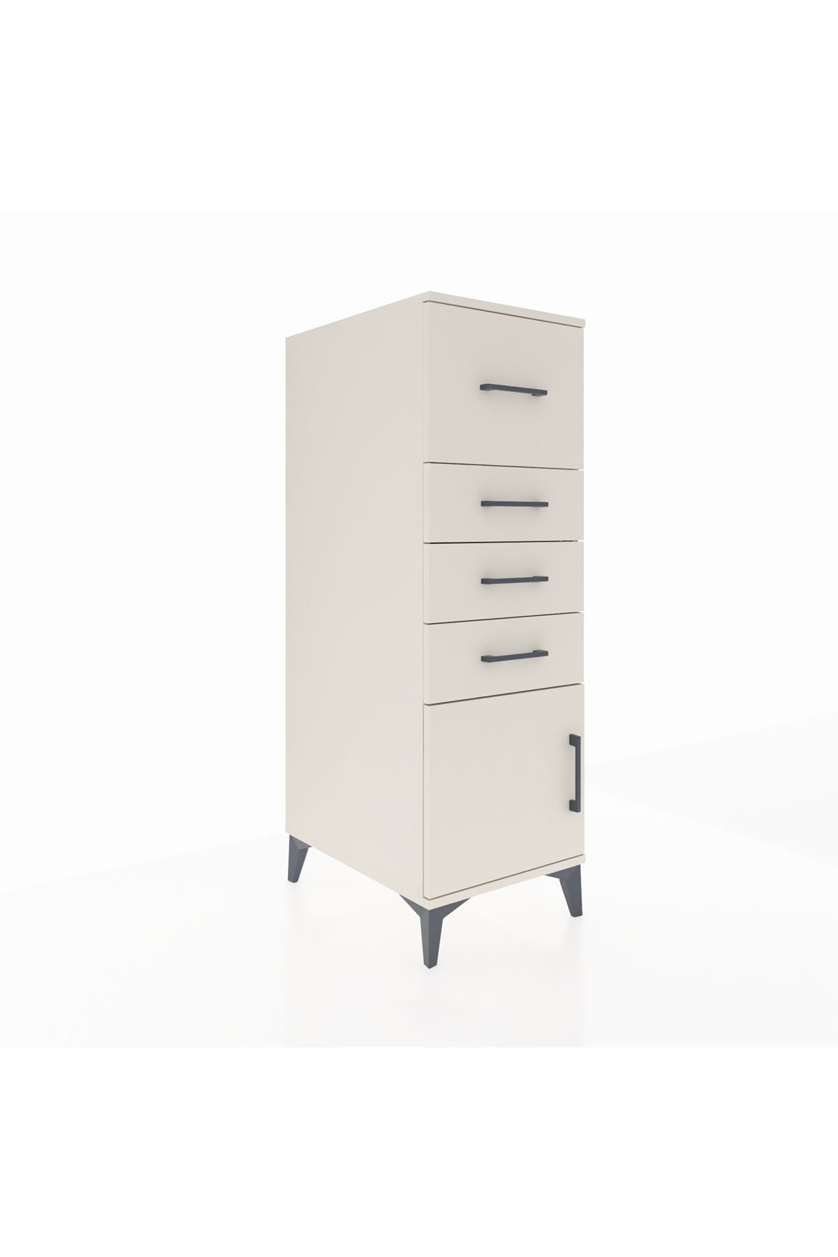 Kronos Dolap 4 Çekmeceli Tek Kapaklı 44x59x134 Aytaşı-Aytaşı