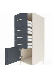 Kronos Dolap 4 Çekmeceli Tek Kapaklı 44x59x134 Aytaşı-Antrasit