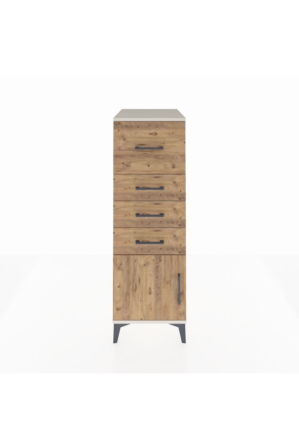 Kronos Dolap 4 Çekmeceli Tek Kapaklı 44x59x134 Aytaşı-Çam