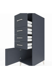 Kronos Dolap 4 Çekmeceli Tek Kapaklı 44x59x134 Antrasit-Antrasit