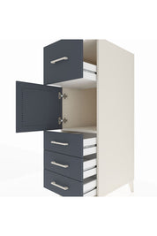 Kronos Dolap Tek Raflı 4 Çekmeceli Tek Kapaklı 44x59x134 Aytaşı-Antrasit