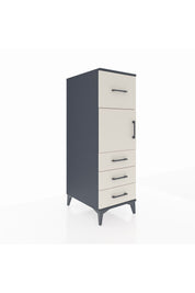 Kronos Dolap Tek Raflı 4 Çekmeceli Tek Kapaklı 44x59x134 Antrasit-Aytaşı