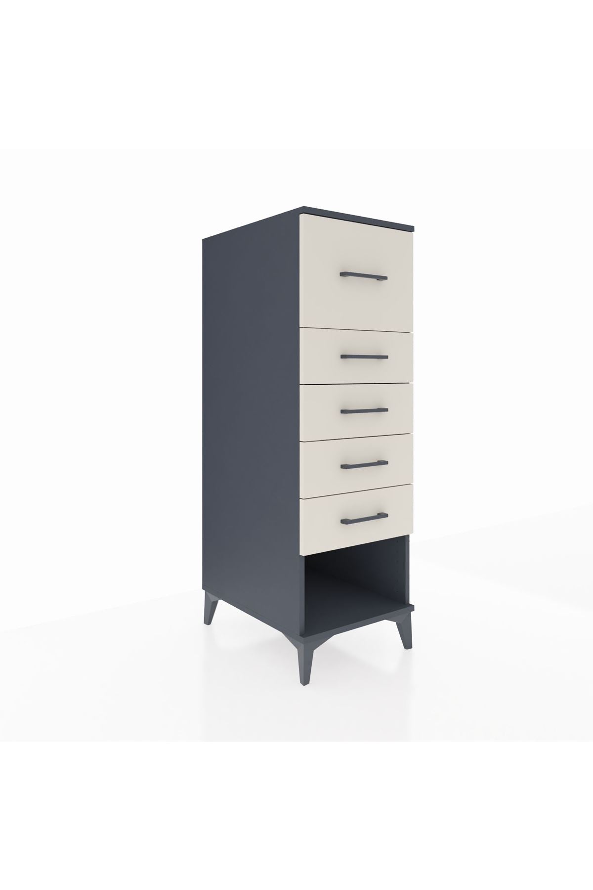 Kronos Dolap 5 Çekmeceli 44x59x134 Antrasit-Aytaşı