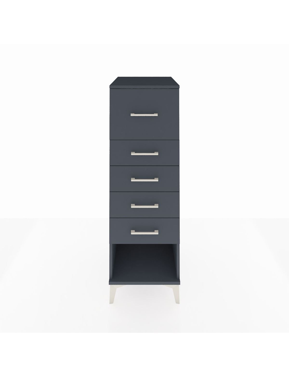 Kronos Dolap 5 Çekmeceli 44x59x134 Antrasit-Antrasit