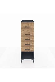 Kronos Dolap 5 Çekmeceli 44x59x134 Antrasit-Çam