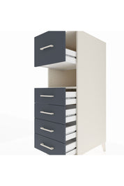 Kronos Dolap Tek Raflı 5 Çekmeceli 44x59x134 Aytaşı-Antrasit