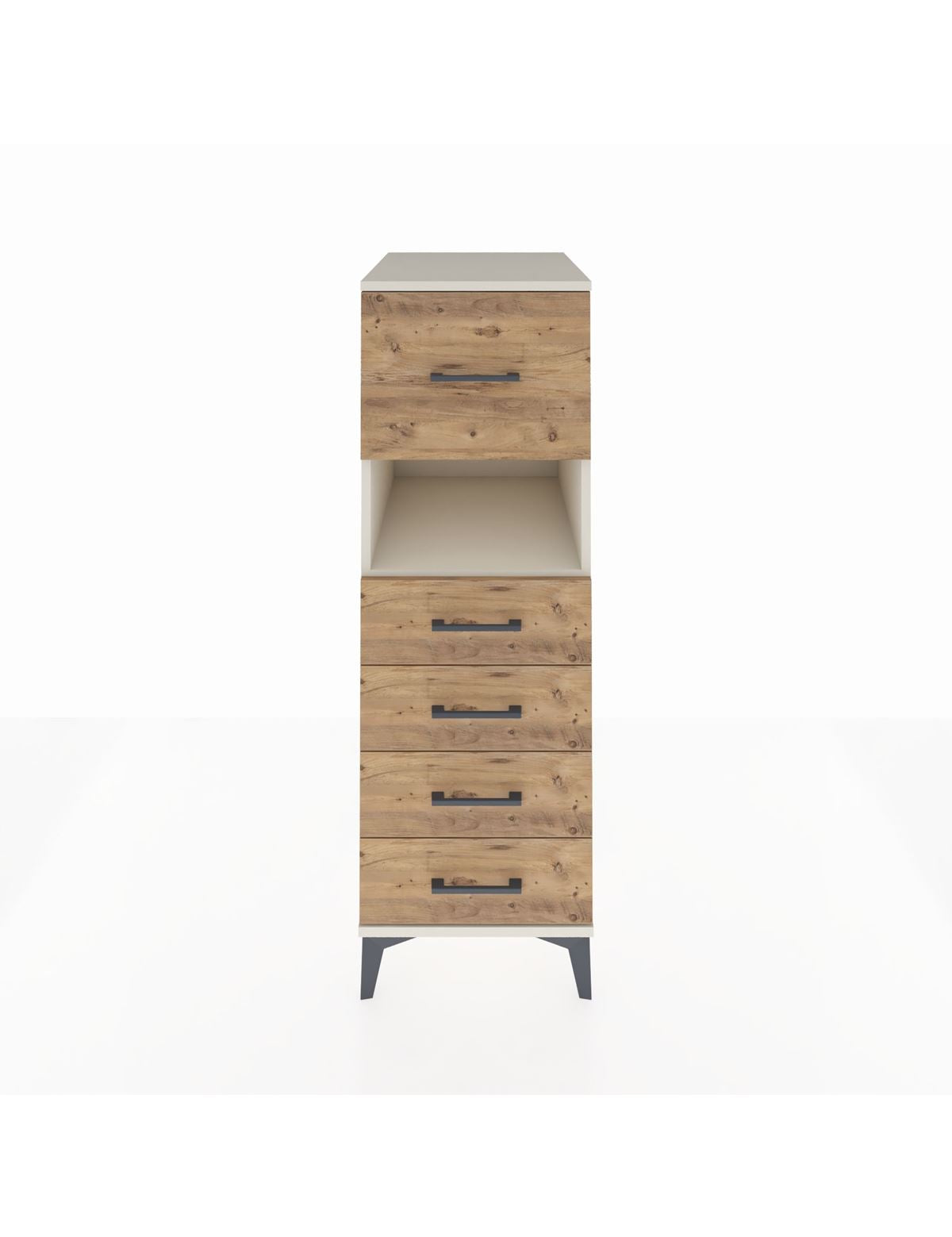 Kronos Dolap Tek Raflı 5 Çekmeceli 44x59x134 Aytaşı-Çam