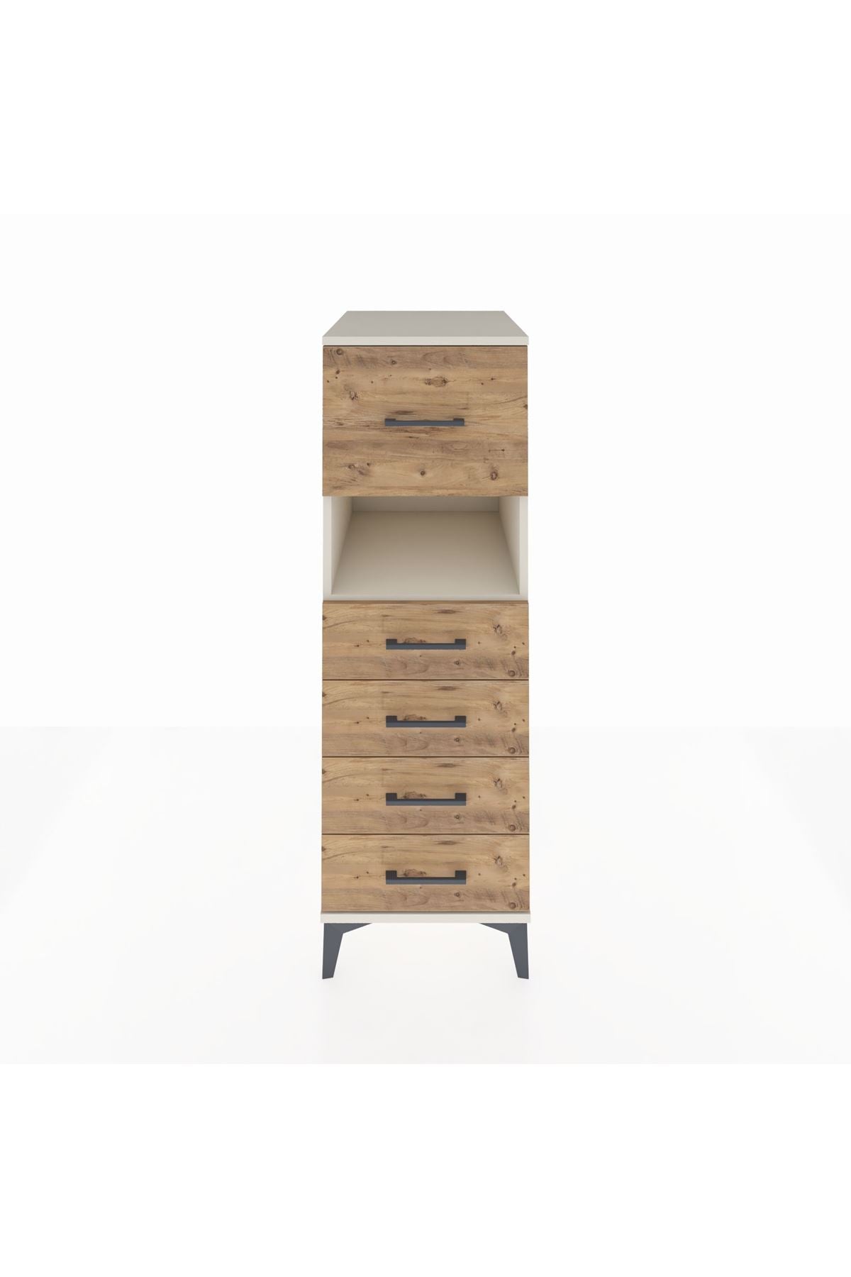 Kronos Dolap Tek Raflı 5 Çekmeceli 44x59x134 Aytaşı-Çam