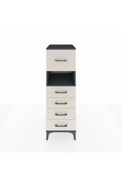 Kronos Dolap Tek Raflı 5 Çekmeceli 44x59x134 Antrasit-Aytaşı