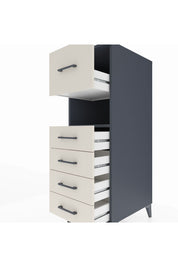 Kronos Dolap Tek Raflı 5 Çekmeceli 44x59x134 Antrasit-Aytaşı