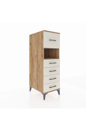 Kronos Dolap Tek Raflı 5 Çekmeceli 44x59x134 Çam-Aytaşı