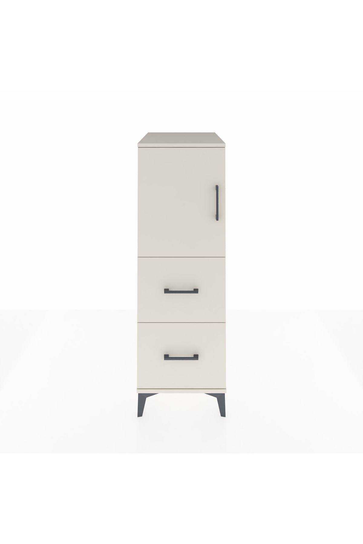 Kronos Dolap Tek Raflı 2 Çekmeceli Tek Kapaklı 44x59x134 Aytaşı-Aytaşı