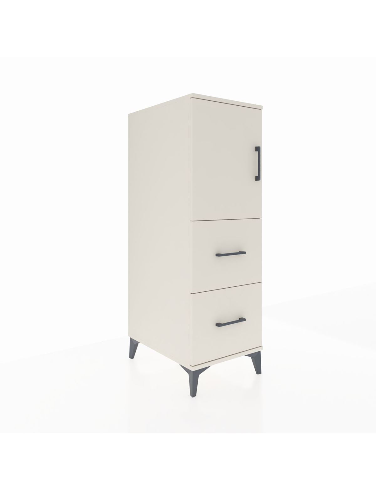 Kronos Dolap Tek Raflı 2 Çekmeceli Tek Kapaklı 44x59x134 Aytaşı-Aytaşı