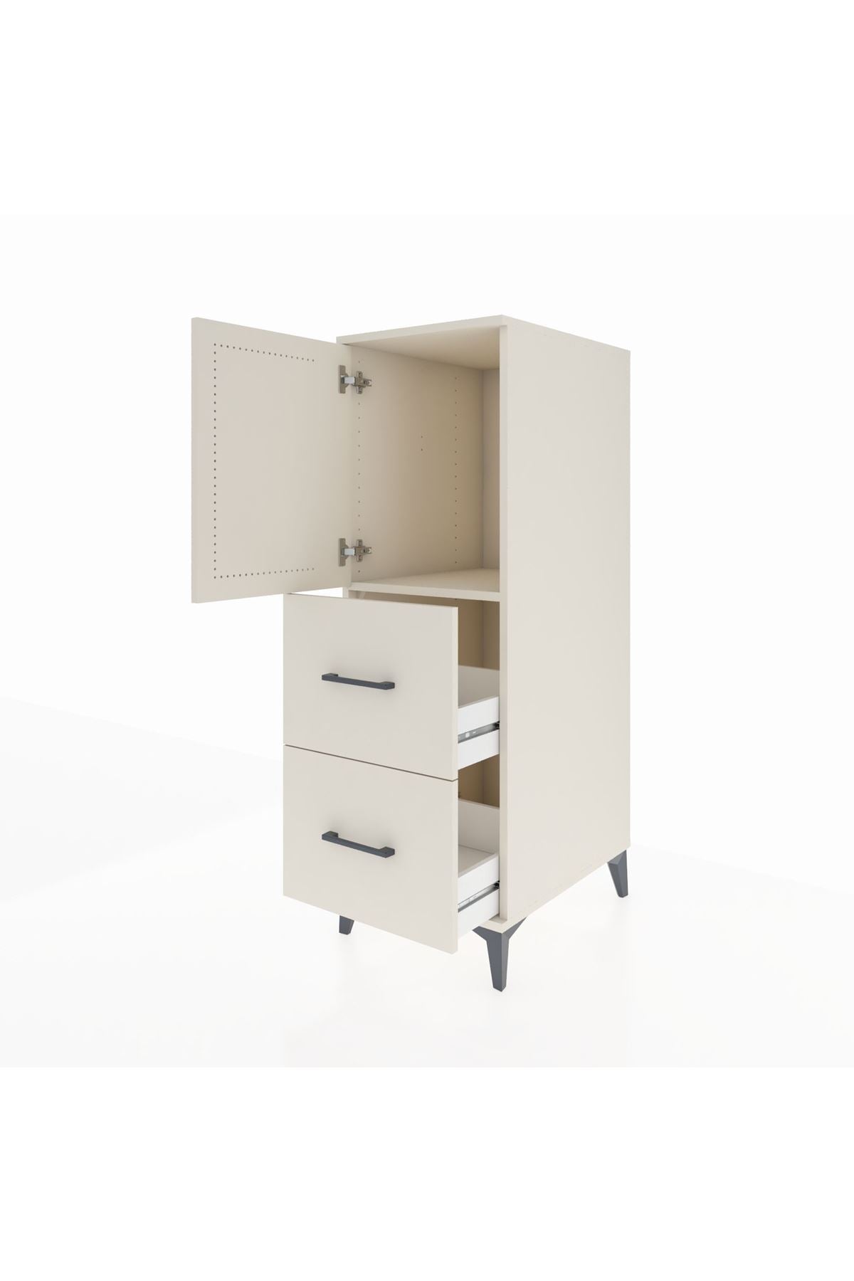 Kronos Dolap Tek Raflı 2 Çekmeceli Tek Kapaklı 44x59x134 Aytaşı-Aytaşı