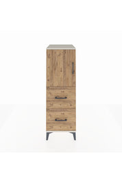 Kronos Dolap Tek Raflı 2 Çekmeceli Tek Kapaklı 44x59x134 Aytaşı-Çam