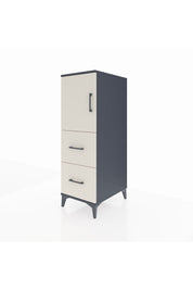 Kronos Dolap Tek Raflı 2 Çekmeceli Tek Kapaklı 44x59x134 Antrasit-Aytaşı