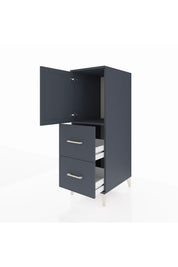 Kronos Dolap Tek Raflı 2 Çekmeceli Tek Kapaklı 44x59x134 Antrasit-Antrasit
