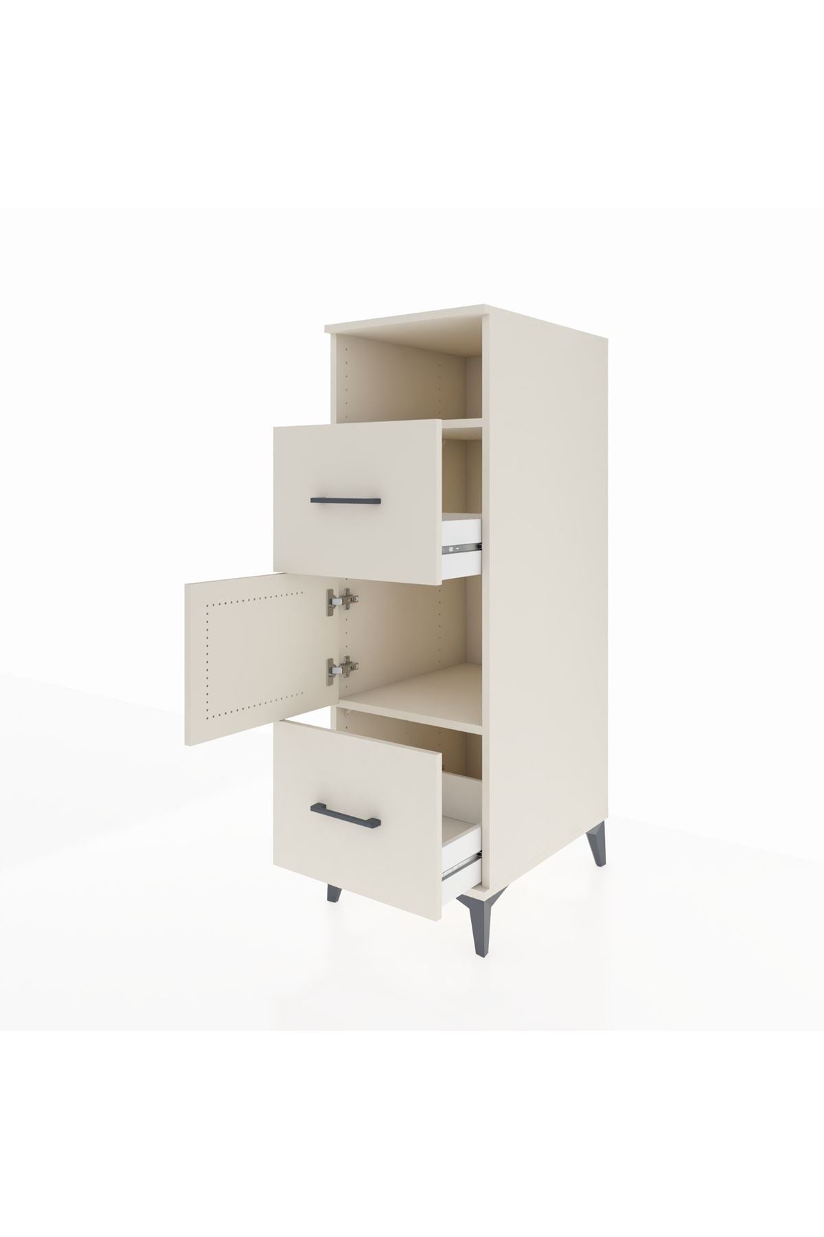 Kronos Dolap 2 Raflı 2 Çekmeceli Tek Kapaklı 44x59x134 Aytaşı-Aytaşı