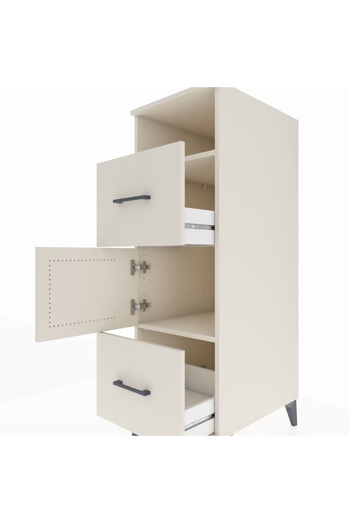 Kronos Dolap 2 Raflı 2 Çekmeceli Tek Kapaklı 44x59x134 Aytaşı-Aytaşı