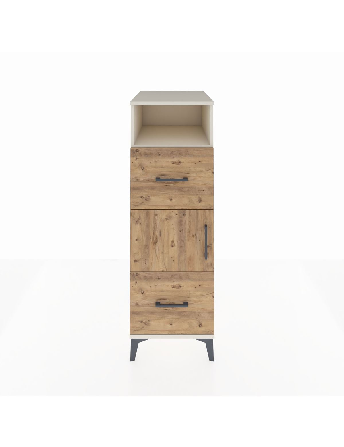 Kronos Dolap 2 Raflı 2 Çekmeceli Tek Kapaklı 44x59x134 Aytaşı-Çam