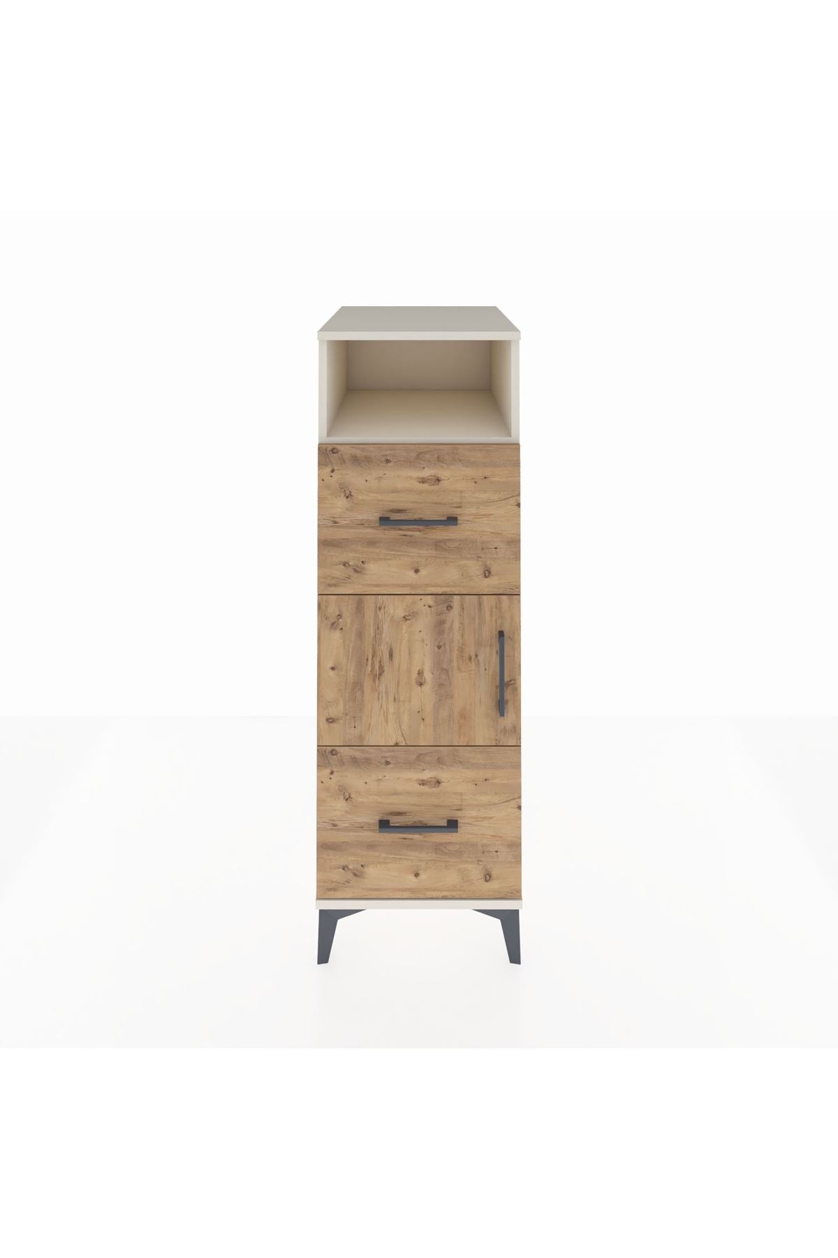 Kronos Dolap 2 Raflı 2 Çekmeceli Tek Kapaklı 44x59x134 Aytaşı-Çam