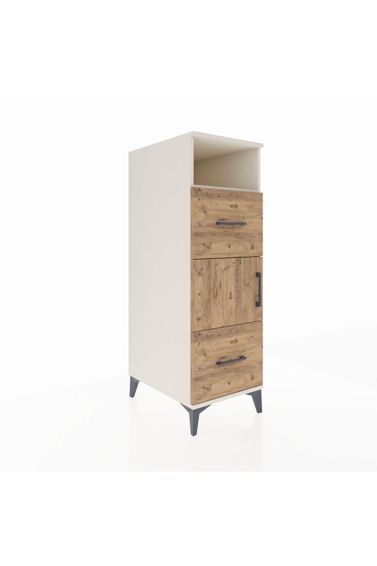 Kronos Dolap 2 Raflı 2 Çekmeceli Tek Kapaklı 44x59x134 Aytaşı-Çam