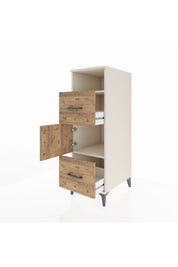 Kronos Dolap 2 Raflı 2 Çekmeceli Tek Kapaklı 44x59x134 Aytaşı-Çam