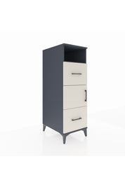 Kronos Dolap 2 Raflı 2 Çekmeceli Tek Kapaklı 44x59x134 Antrasit-Aytaşı