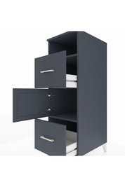 Kronos Dolap 2 Raflı 2 Çekmeceli Tek Kapaklı 44x59x134 Antrasit-Antrasit