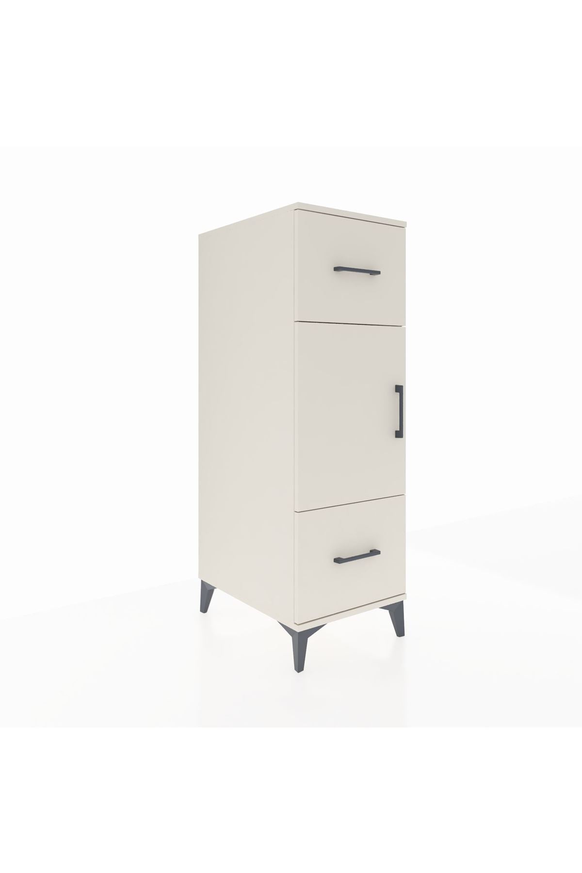 Kronos Dolap 2 Raflı 2 Çekmeceli Tek Kapaklı 44x59x134 Aytaşı-Aytaşı