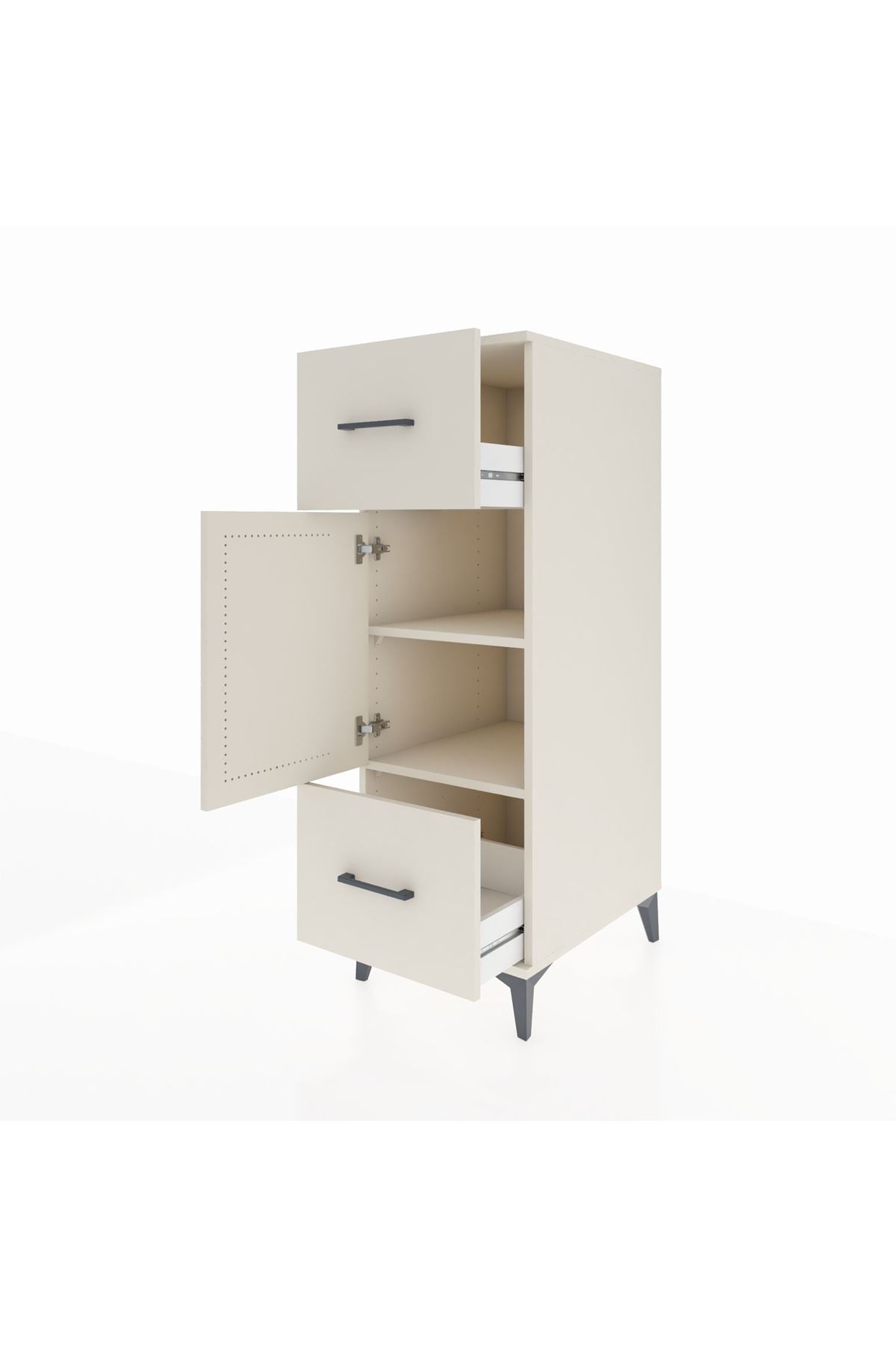 Kronos Dolap 2 Raflı 2 Çekmeceli Tek Kapaklı 44x59x134 Aytaşı-Aytaşı