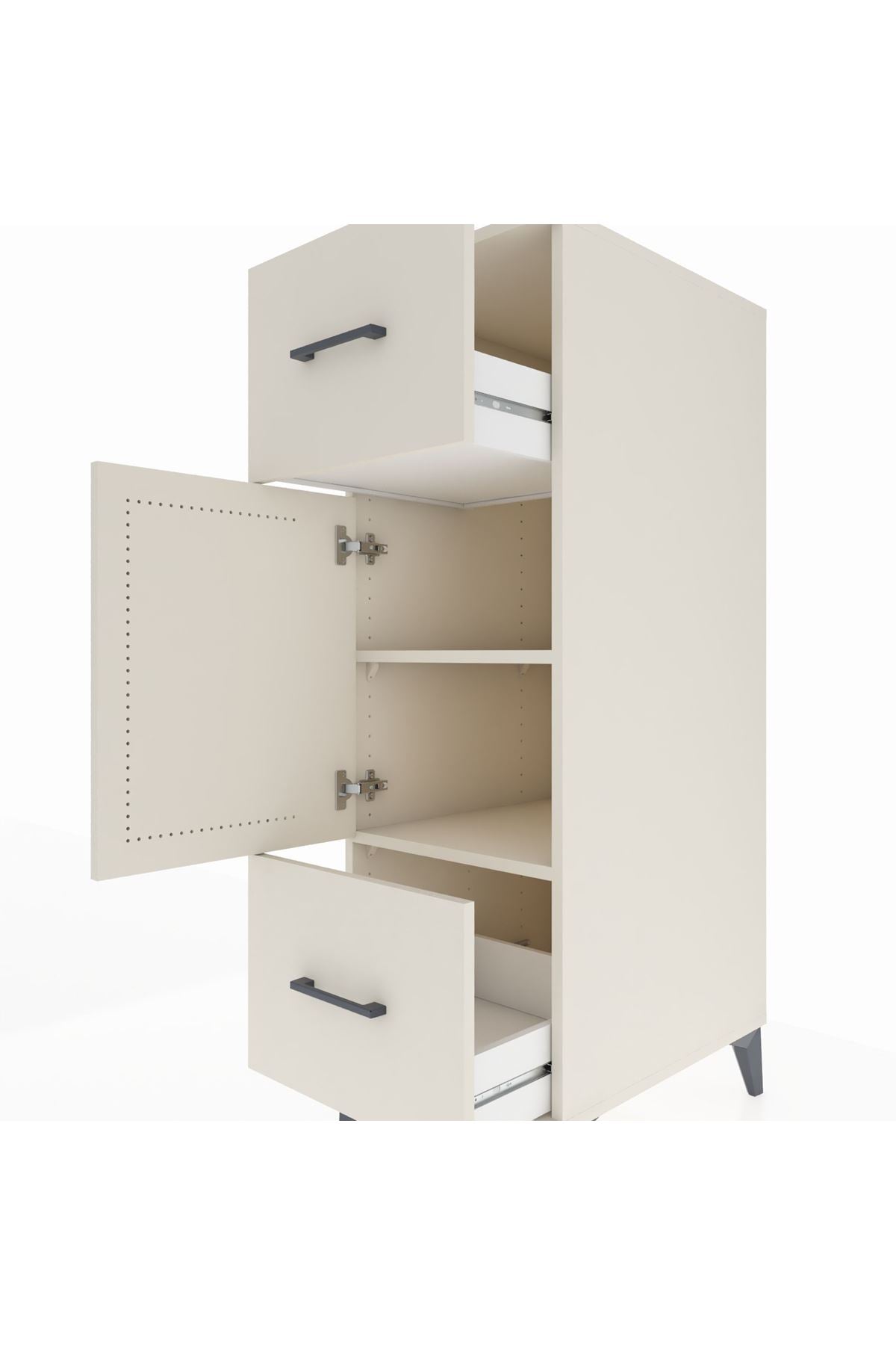 Kronos Dolap 2 Raflı 2 Çekmeceli Tek Kapaklı 44x59x134 Aytaşı-Aytaşı