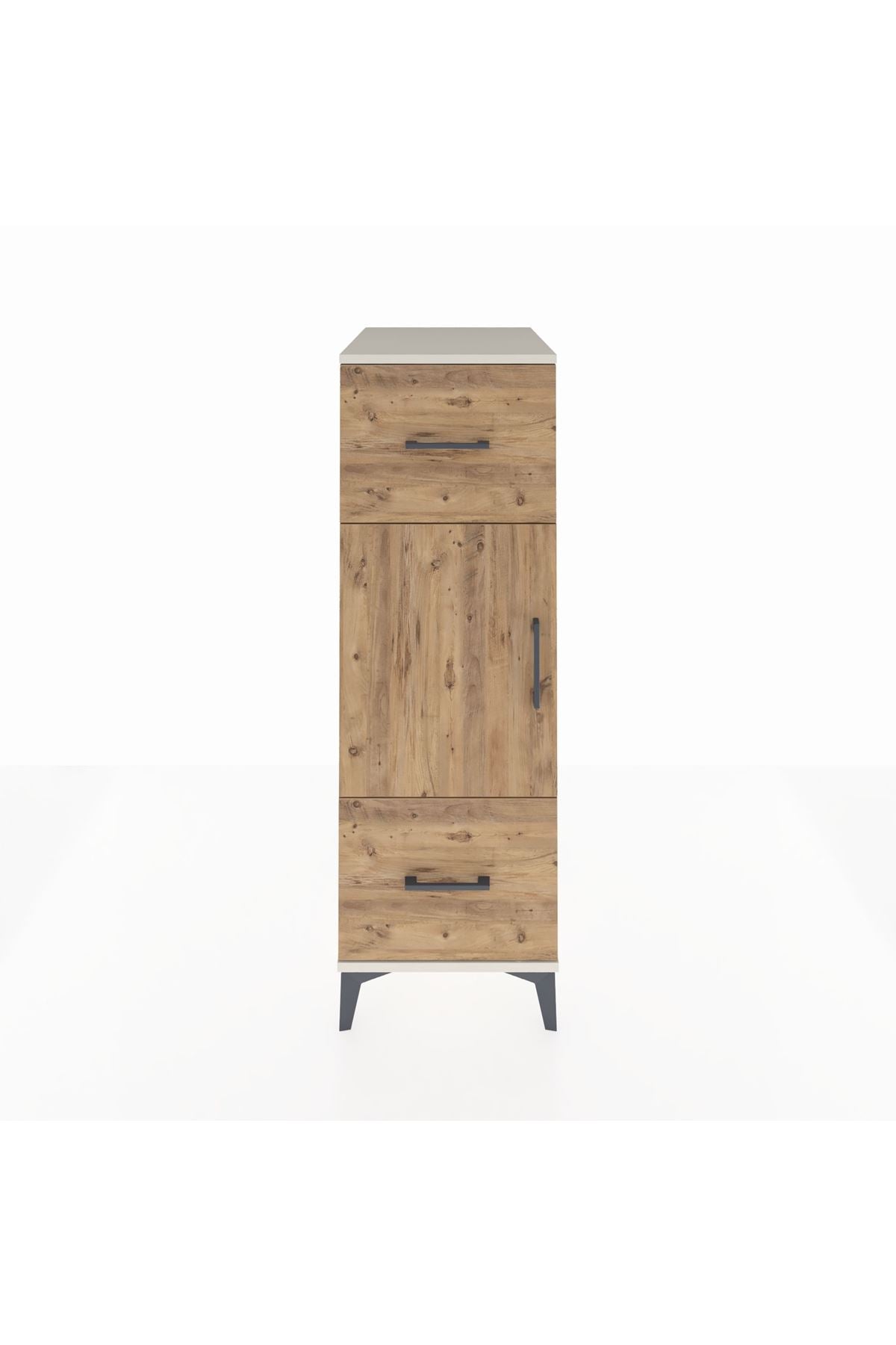 Kronos Dolap 2 Raflı 2 Çekmeceli Tek Kapaklı 44x59x134 Aytaşı-Çam