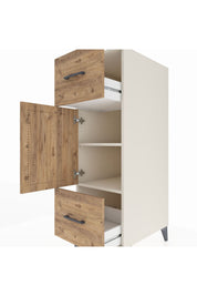 Kronos Dolap 2 Raflı 2 Çekmeceli Tek Kapaklı 44x59x134 Aytaşı-Çam