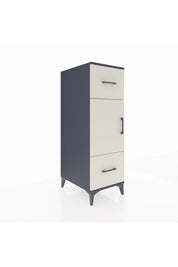 Kronos Dolap 2 Raflı 2 Çekmeceli Tek Kapaklı 44x59x134 Antrasit-Aytaşı