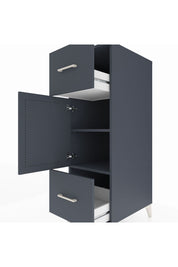 Kronos Dolap 2 Raflı 2 Çekmeceli Tek Kapaklı 44x59x134 Antrasit-Antrasit