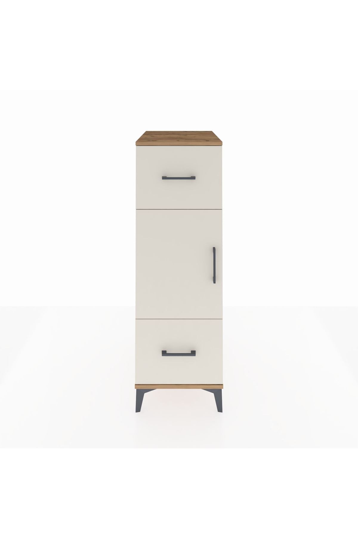 Kronos Dolap 2 Raflı 2 Çekmeceli Tek Kapaklı 44x59x134 Çam-Aytaşı