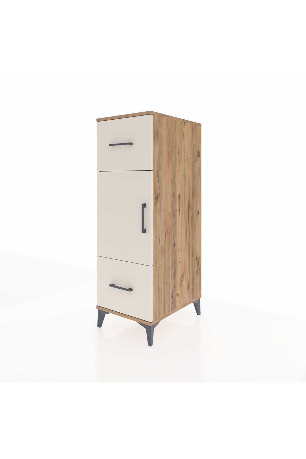 Kronos Dolap 2 Raflı 2 Çekmeceli Tek Kapaklı 44x59x134 Çam-Aytaşı