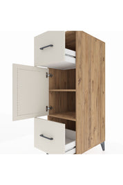 Kronos Dolap 2 Raflı 2 Çekmeceli Tek Kapaklı 44x59x134 Çam-Aytaşı