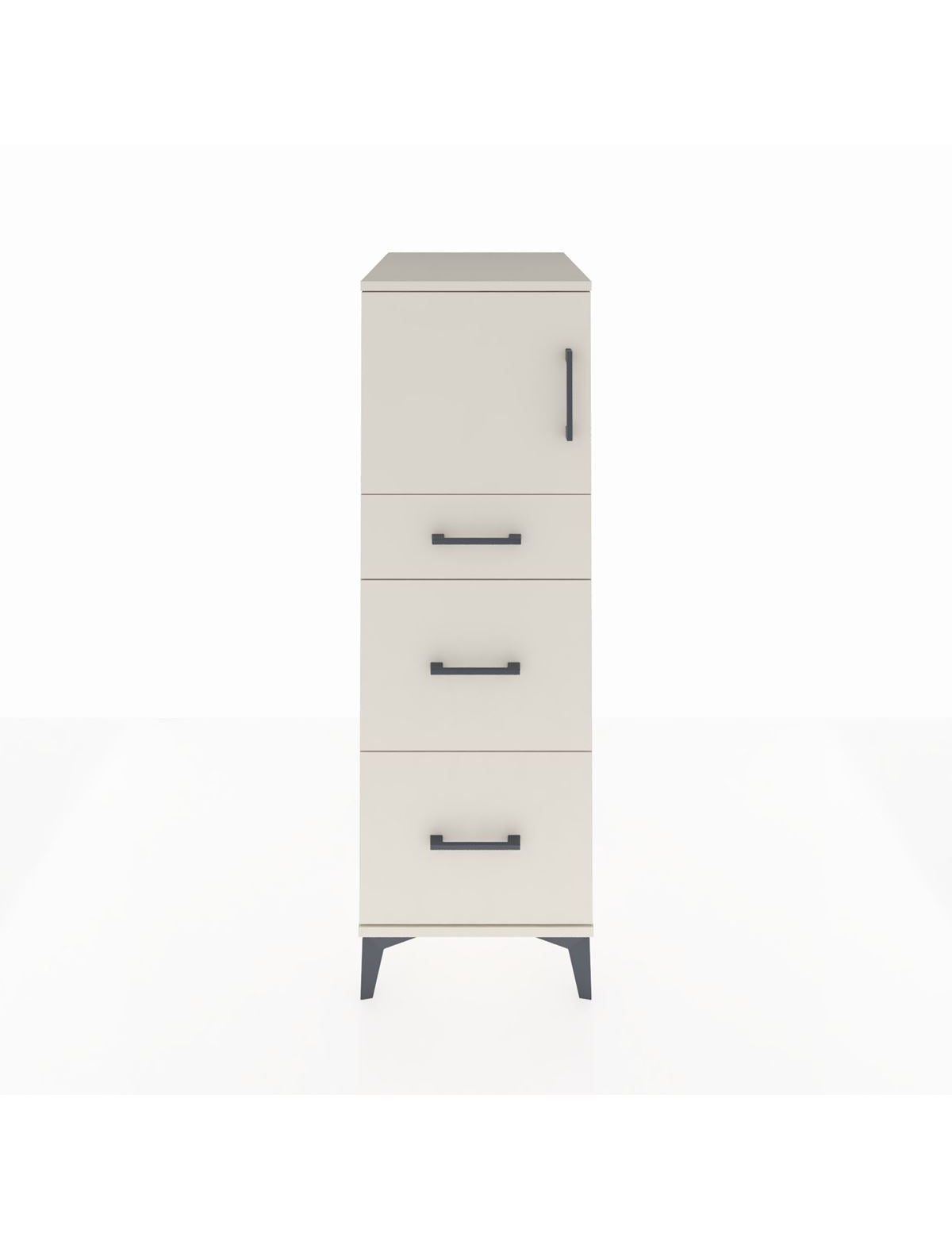 Kronos Dolap Tek Raflı 3 Çekmeceli Tek Kapaklı 44x59x134 Aytaşı-Aytaşı