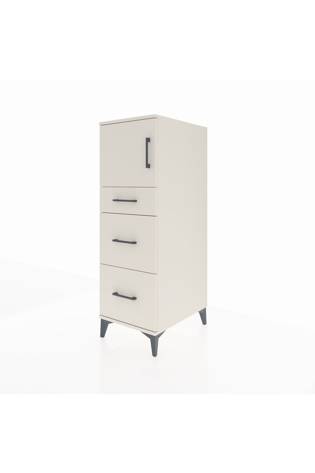 Kronos Dolap Tek Raflı 3 Çekmeceli Tek Kapaklı 44x59x134 Aytaşı-Aytaşı