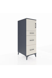 Kronos Dolap Tek Raflı 3 Çekmeceli Tek Kapaklı 44x59x134 Antrasit-Aytaşı