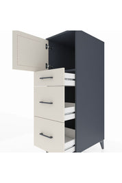 Kronos Dolap Tek Raflı 3 Çekmeceli Tek Kapaklı 44x59x134 Antrasit-Aytaşı