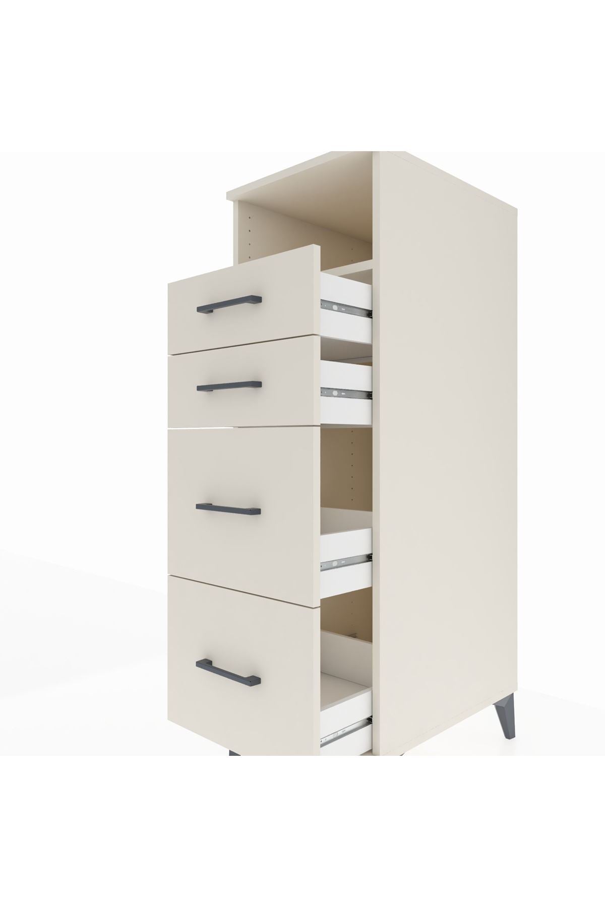 Kronos Dolap Tek Raflı 4 Çekmeceli 44x59x134 - S82M034V1C